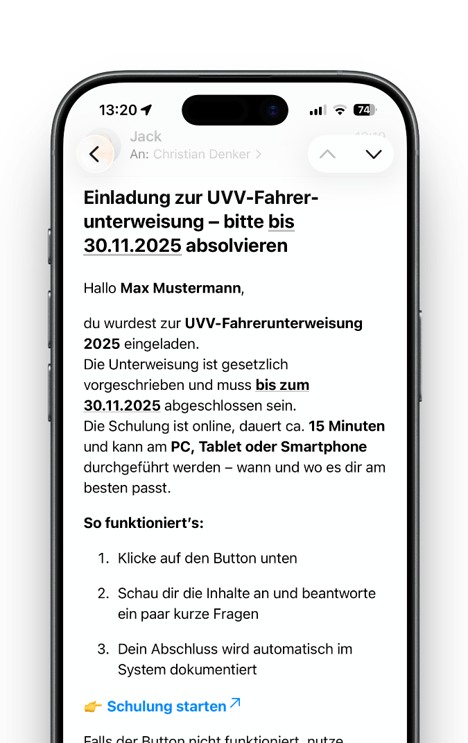 Schritt 1: Einladen